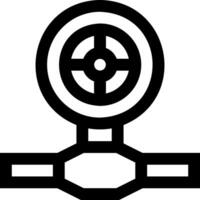 A black and white image of a valve vector