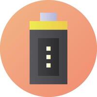 A battery icon with a yellow background vector