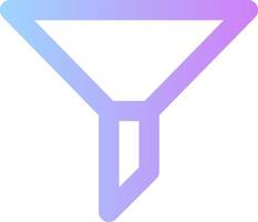 A funnel icon with a purple and blue gradient vector