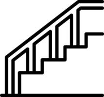 A black and white image of a staircase vector