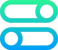 Two colorful buttons with the same color vector