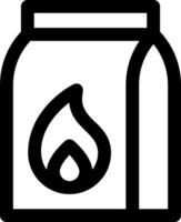 A black and white image of a bag of flour vector