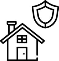 Home security icon vector