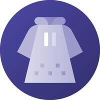 A purple icon with a white coat on it vector