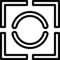 A black and white square with a circle in the middle vector