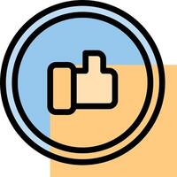 A thumbs up icon on a white background vector