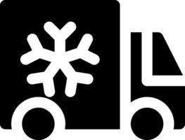 A black and white snowflake icon on a white background vector