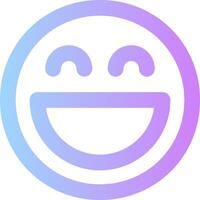 A smiley face with a blue and purple background vector