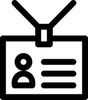 An icon of a badge with a person's name on it vector