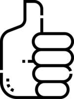 pulgar arriba icono vector