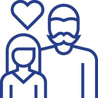 A man and woman with a heart icon vector