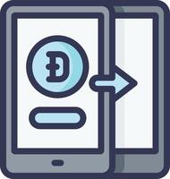 Bitcoin wallet icon vector