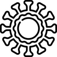 A black and white image of a sun with a circle vector