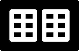 Two black and white buildings icon vector