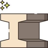 A letter i with a star on top of it vector
