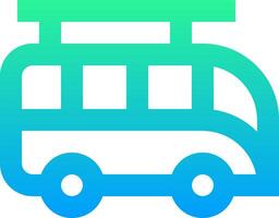 A bus with a roof on top of it vector