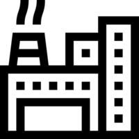 A factory building with smoke coming out of the chimney vector