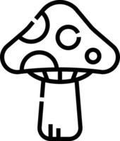 A black and white mushroom icon vector