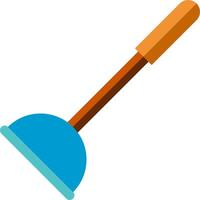 A blue and brown cleaning tool vector