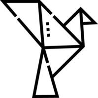 An origami bird with a square shape vector