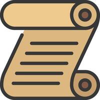 A scroll icon on a white background vector