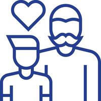 A man and a woman with a heart icon vector