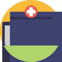 A folder with a cross on it vector