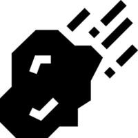 A black and white icon of a person holding a gun vector