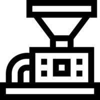A black and white icon of a machine vector