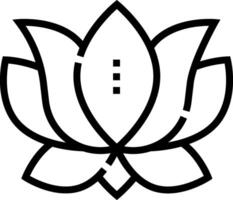 A black and white lotus flower with a single dot in the center vector