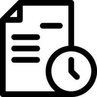 A clock and paper document icon vector