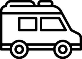 An icon of a camper van on a white background vector