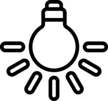 A light bulb icon on a white background vector