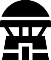 A black and white image of a building with a dome vector