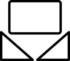 An envelope icon with a white background vector