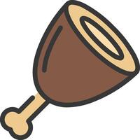 A wooden bowl with a handle on it vector
