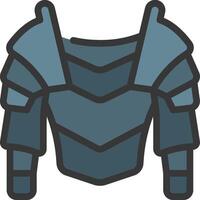 A blue armor suit with a white background vector