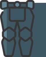 A pair of pants with a pair of boots on it vector