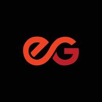 EG letter logo abstract creative design. E G unique design vector