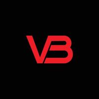 VB BV logo design template. Initials monogram icon. vector
