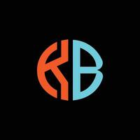 kb logo design initial luxury vector