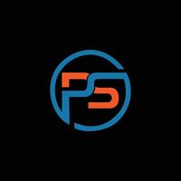 PS Letter Initial Logo Design Template Illustration vector