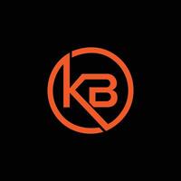 kb logo design initial luxury vector