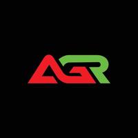 AGR letters logo design template vector