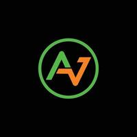 AV, VA, A, V abstract letters logo monogram vector