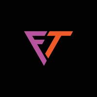 FT logo design template vector
