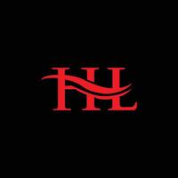 HL Initial logo concept with electric template vector