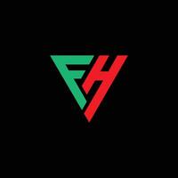 FH F H Letters Logo Design vector