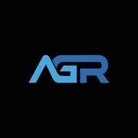 AGR letters logo design template vector