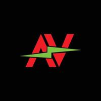AV, VA, A, V abstract letters logo monogram vector